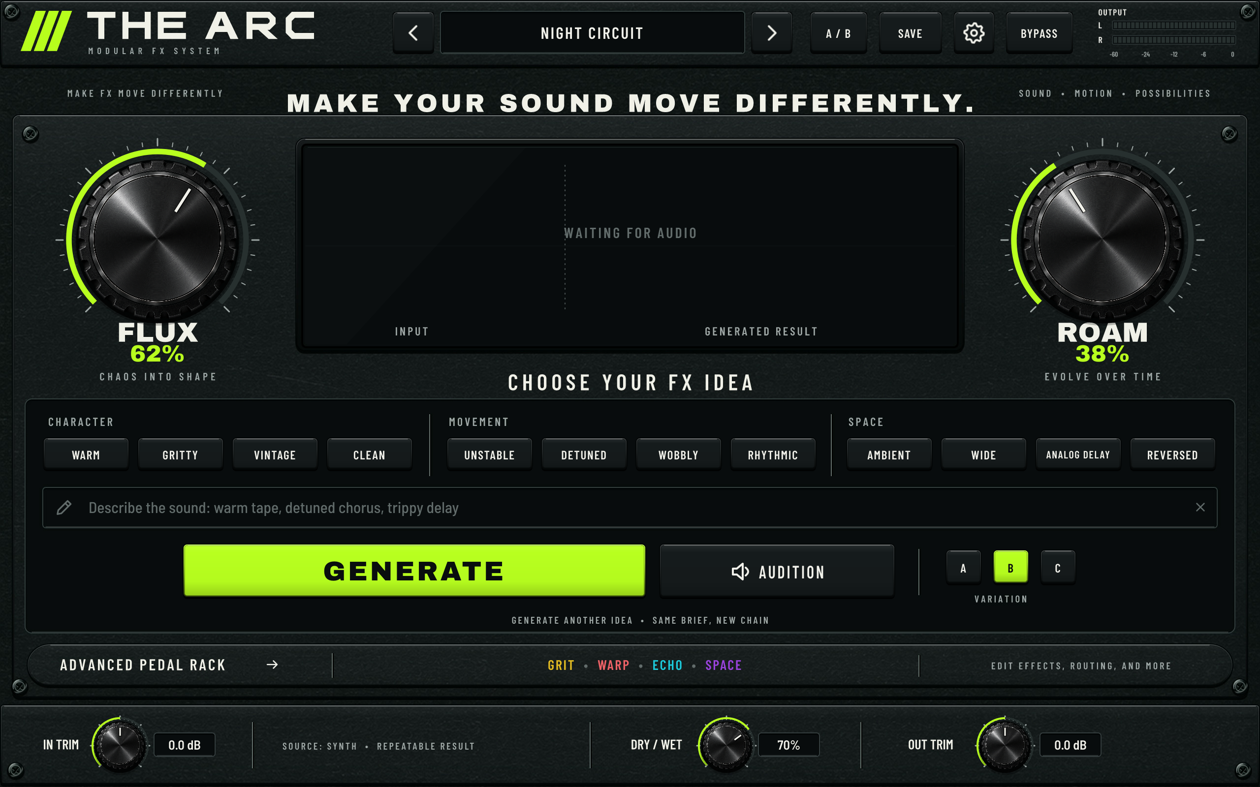 THE ARC FX with FLUX and ROAM macro controls